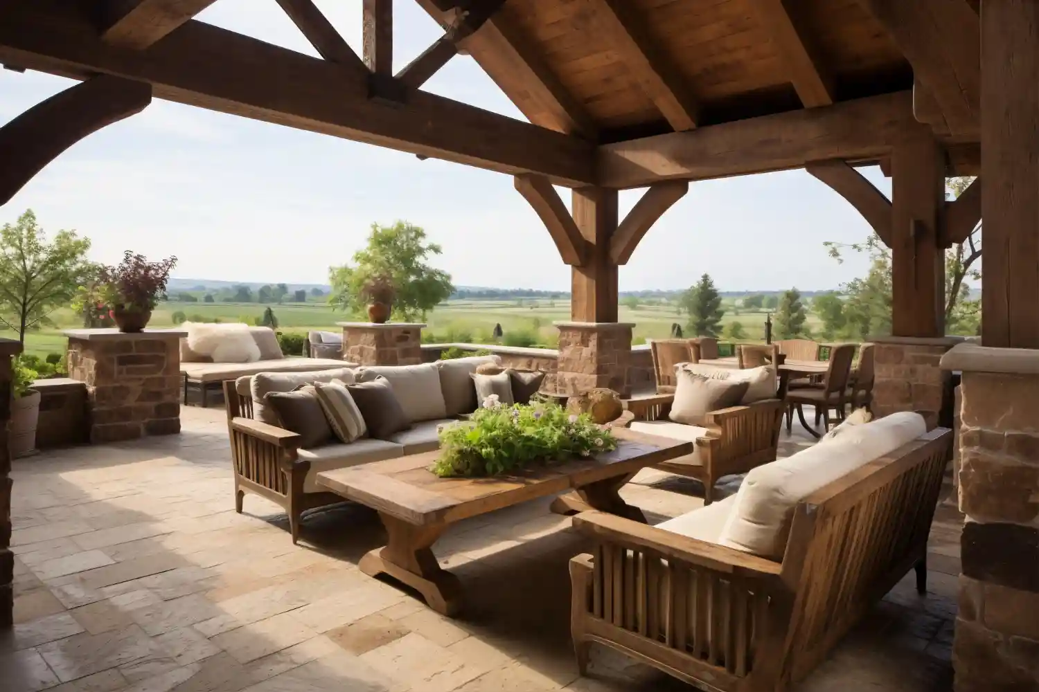Pose de toiture pour terrasse en bois