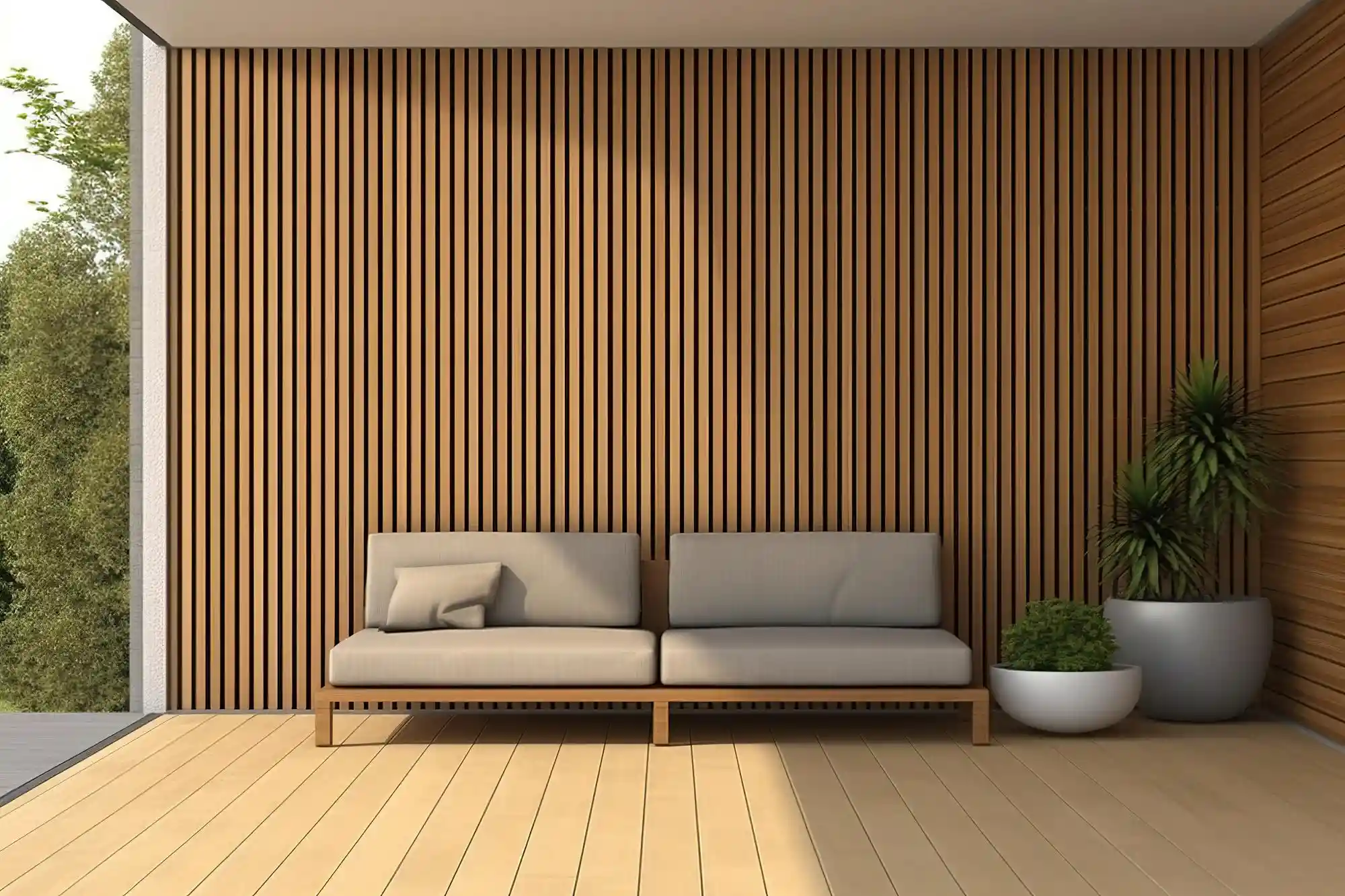 Découpe et pose de bardage en bois intérieur